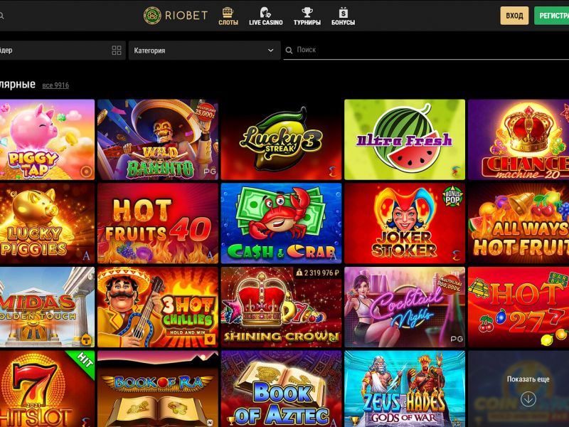 Обзор лучших слотов в казино RioBet